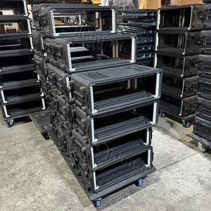 可拆卸HDPE工具箱黑白u板2U 3U 4U 6U 8U盒空间冲击安装和机架道路飞行箱 - Product Image 6
