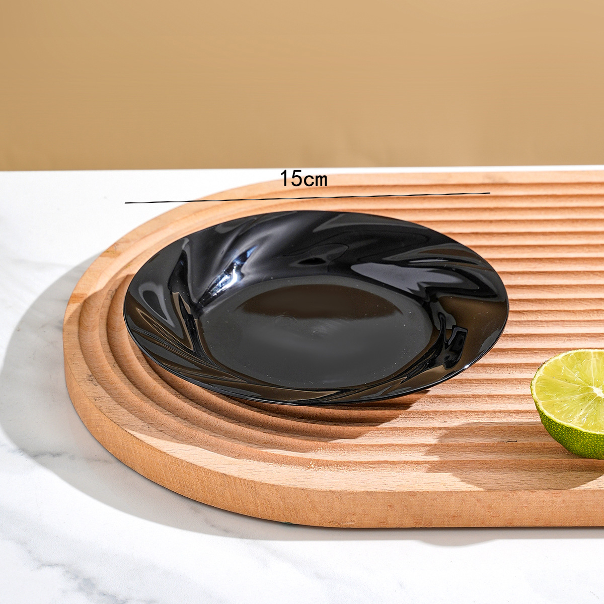 15cm Pasta Plate - Black