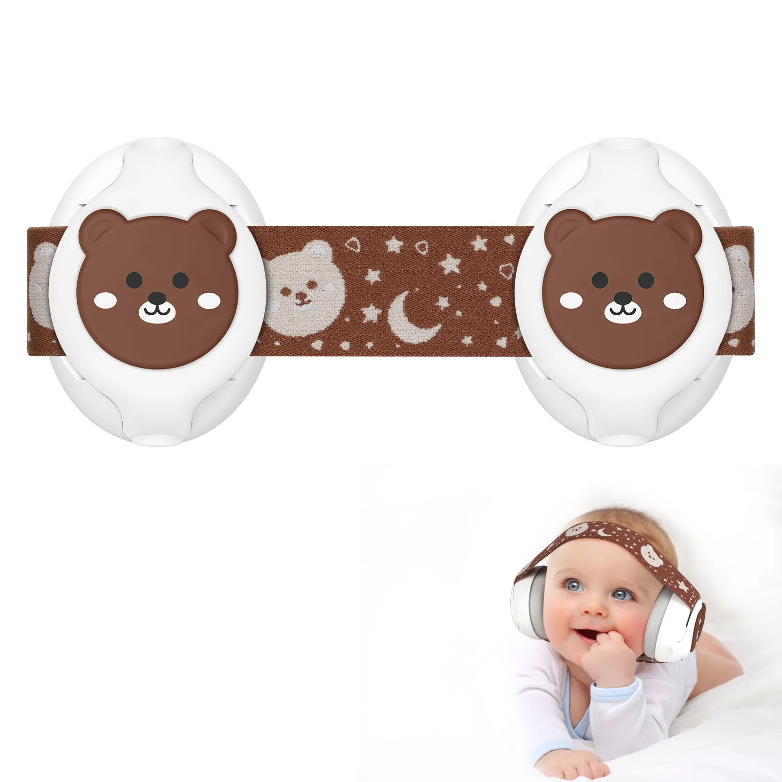Tiếng ồn hủy bỏ earmuffs tai bảo vệ thính giác chống tiếng ồn bảo vệ an toàn màu hồng cho trẻ em cách âm 0-5 năm bé