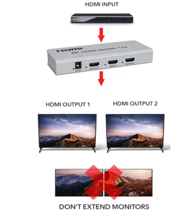 8K 60Hz 4K 120Hz 1 entrada 2 salidas 2 puertos 2 vías HDMI Splitter 1 entrada 2 salidas Video HDMI Splitter 1x2 Soporte Gestión EDID - Product Image 4