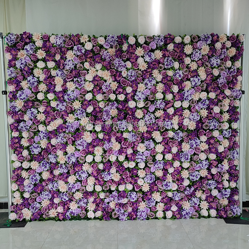 12# Mur de fleurs violettes