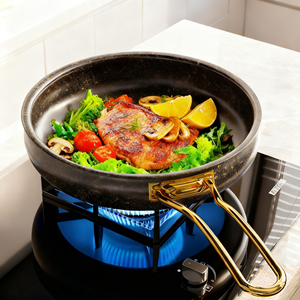 Bán buôn 12-mảnh thép không gỉ <span class=keywords><strong>Cookware</strong></span> Set với kính có nắp đậy không độc hại đồ dùng nhà bếp cảm ứng nấu ăn chậu chảo - Product Image 6