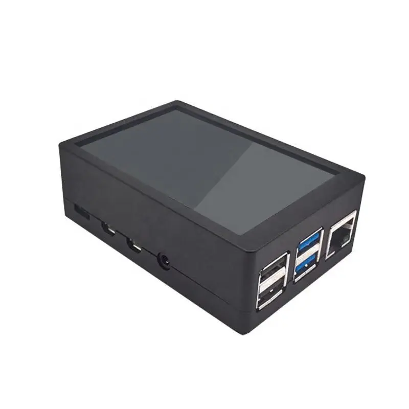 Raspberry Pi4 4b Aluminum Case Metal Enclosure With Cooling Fan Compatible with 3.5 inch touch screen monitor