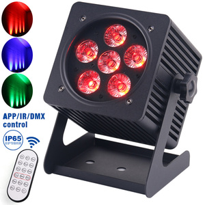 ไฟแต่งงาน6X18W Rgbwa Uv ไร้สาย Dmx IR กันน้ำพาร์พลังงานแบตเตอรี่ Led กลางแจ้ง Uplight - Product Image 3