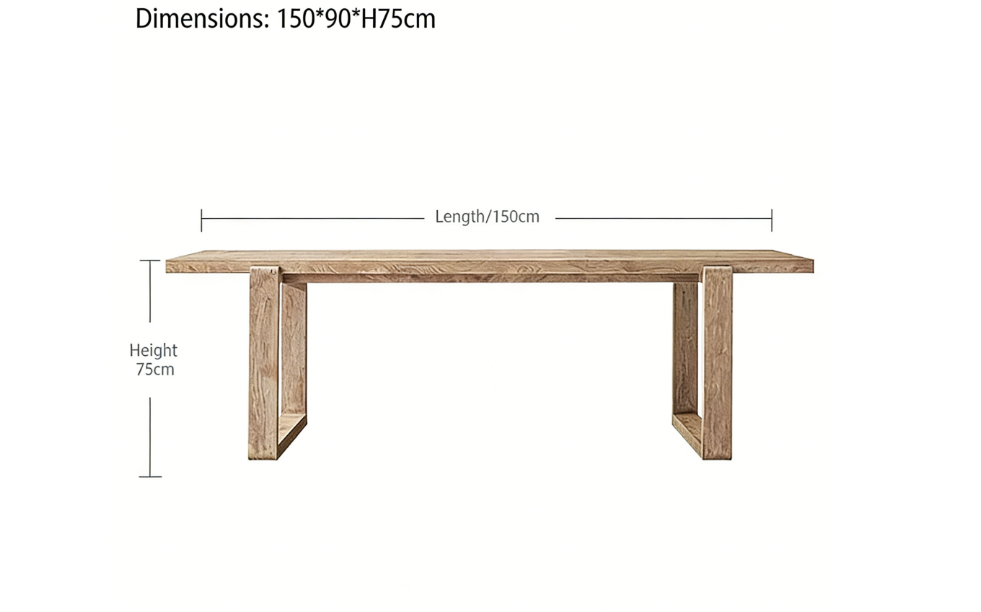 Table longue en teck 150*90*H75