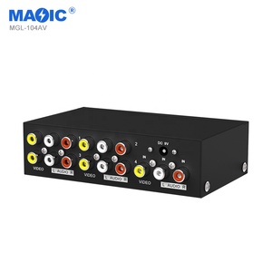<strong>Audio</strong> and Video <strong>Splitter</strong> AV <strong>Splitter</strong> 1x4 <strong>3</strong> Rca Video <strong>Audio</strong> Av Amplifier for Projector Computer DVD - Product Image 3