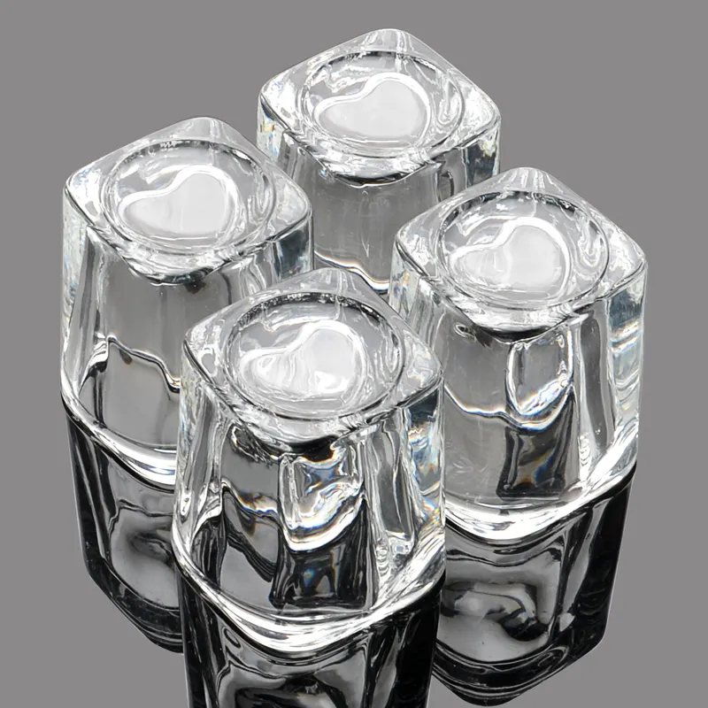 卸売カスタムテキーラショットグラス小さな正方形1.5オンスユニークなハート型ショットグラス