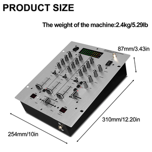 BPM sayaç ses DJ mikseri konsolu ile DX626 profesyonel 3 kanal DJ karıştırma - Product Image 5