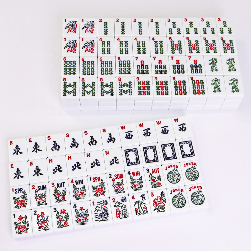 30 american mahjong-166 tiles white
