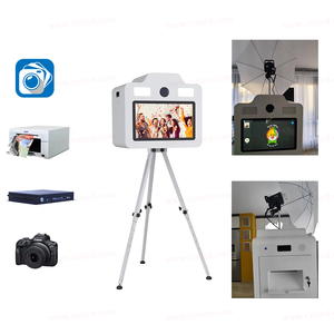 Xách tay Tripod <span class=keywords><strong>Photo</strong></span> Booth Máy 21.5 inch màn hình cảm ứng Selfie photobooth với được xây dựng trong máy in thích nghi sự kiện <span class=keywords><strong>Photo</strong></span> Booth - Product Image 1