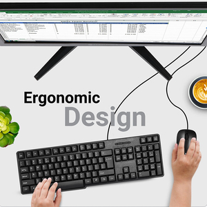 Wholesale Custom Office <strong>Computer</strong> <strong>Keyboard</strong> and <strong>Mouse</strong> Ergonomic Full-Sized Ergonomic Wired <strong>Keyboard</strong> and <strong>Mouse</strong> Combo - Product Image 2