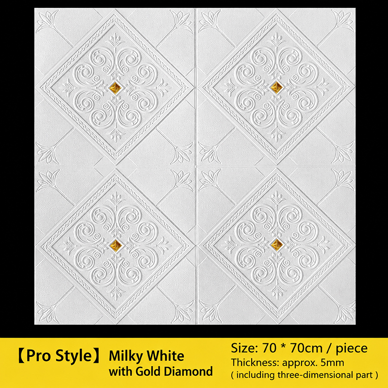 Milky Whitewith Gold Diamond
