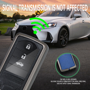 Metal araba anahtarı aksesuarları 3D deri + çinko alaşım araba uzaktan anahtar kabuk durumda akıllı araba anahtarlık kapak Acura ile uyumlu - Product Image 5