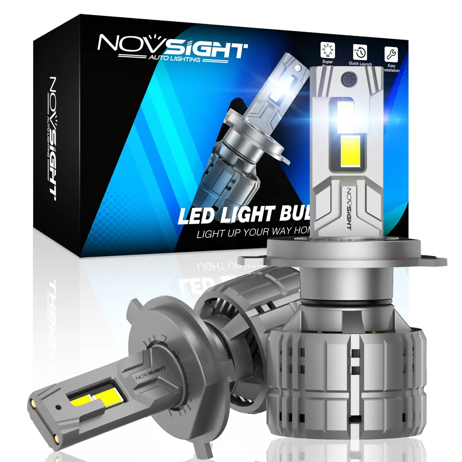 Novsight N60 yeni süper yüksek güç 200W 40000 lümen otomotiv aksesuarları 9005 hb4 h7 h11 h4 led far ampulü