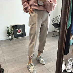 冬季加厚女铅笔裤加大码羊毛裤女好面料秋季高腰宽松裤<span class=keywords><strong>Capris</strong></span>