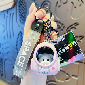 Dễ thương Gấu schoolbag ánh sáng ban đêm Móc Chìa Khóa Túi Mặt dây chuyền Net bầu không khí Màu Đỏ Ánh sáng Móc chìa khóa - Product Image 3