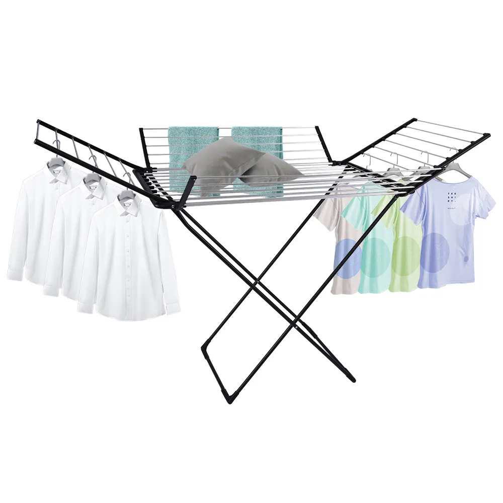 Hot Sale Aluminum Floor Type Drying Laundry Rack Balcony Clothes Large Drying Rack