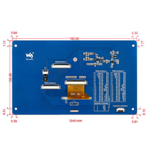 Waveshare 7inch Capacitive Touch <strong>LCD</strong> (G) 800 * 480 Multicolor Graphic <strong>LCD</strong> touch screen for use with <strong>MCU</strong> with <strong>LCD</strong> <strong>controller</strong> - Product Image 6