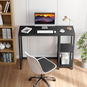 Cheap Fix Altura Computer Desk Sturdy Home Office Desk com grande espaço de armazenamento Modern Gaming Desk Estudo Escrita Laptop Table