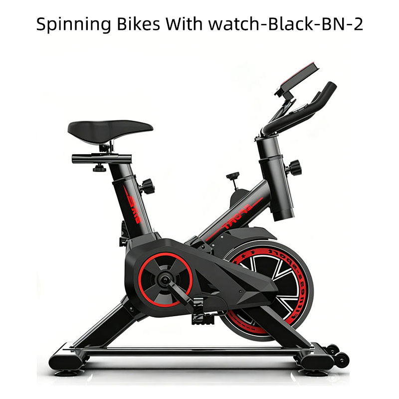 Bicicletas de spinning con reloj - Negro