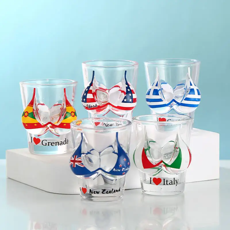 Biquíni de vidro para adulto, biquíni de vidro criativo personalizado para festas, copo de uísque, barware