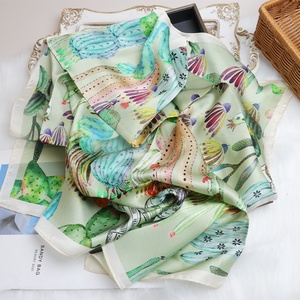 יורו סגנון הדפס משי מודפס צעיף מותג מעצב foulard בנדנה ארוכה חיג 'אב צעיפים גילוח