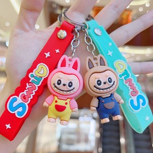 Lovely Keychain for Bag Accessories New Arrivals Labubu Toy <strong>Key</strong> Chain <strong>Cartoon</strong> Labubu Figure Keyring - Product Image 3