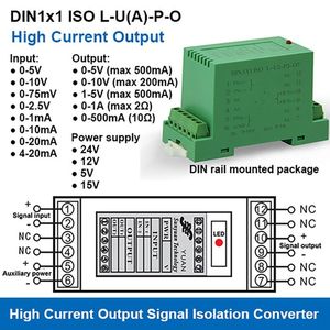 DIN1X1精密電流トランスミッタ分離型アナログ信号アンプ電流アイソレータPLCプログラミング用 - Product Image 4