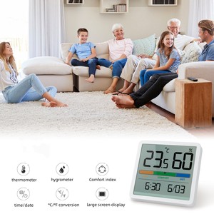 Reloj digital de pantalla más grande de alta precisión con controlador de sensor de temperatura y humedad - Product Image 5