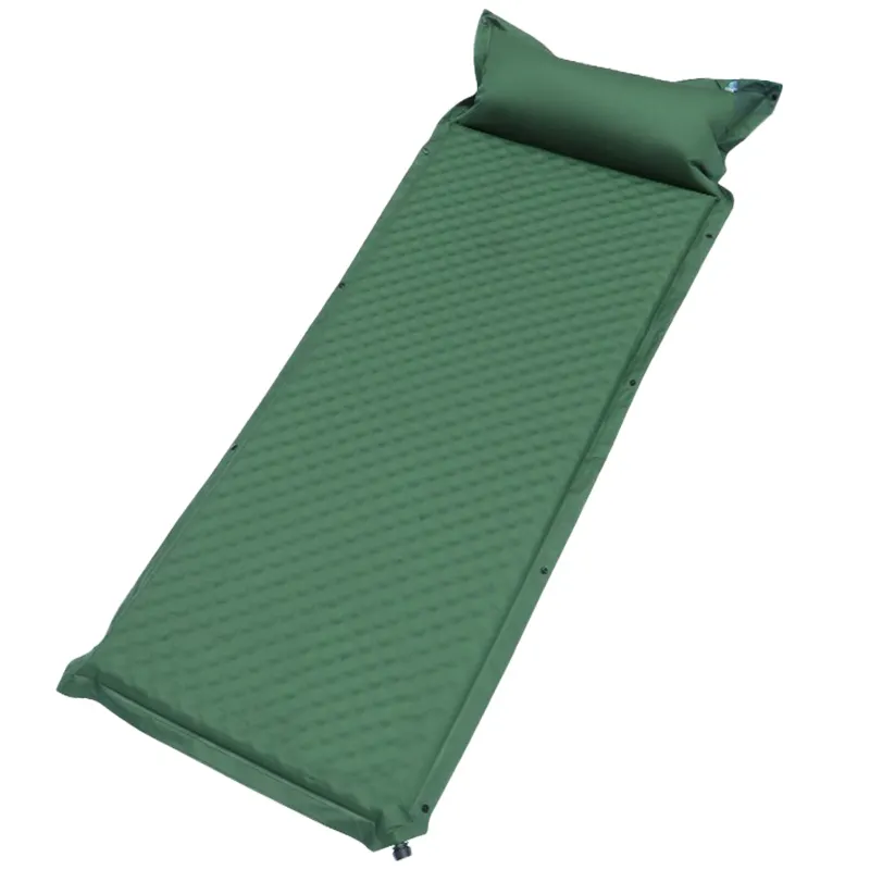 Dubbel Persoon Comfortabel Zelf Opblazende Lucht Bed Slaapmat Foam Camping Kussen Matras Pad Met Kussen