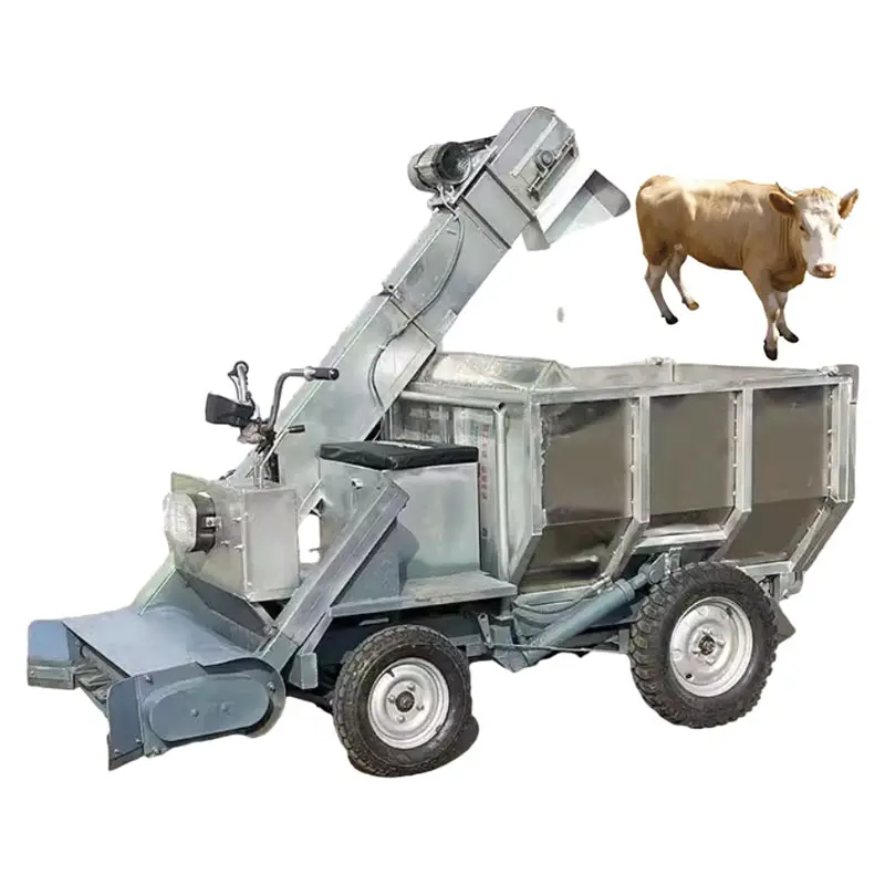 Máquinas de limpeza de esterco SALONI para fazendas leiteiras caminhão elétrico de remoção de esterco para esterco de vaca e esterco de ovelha na fazenda