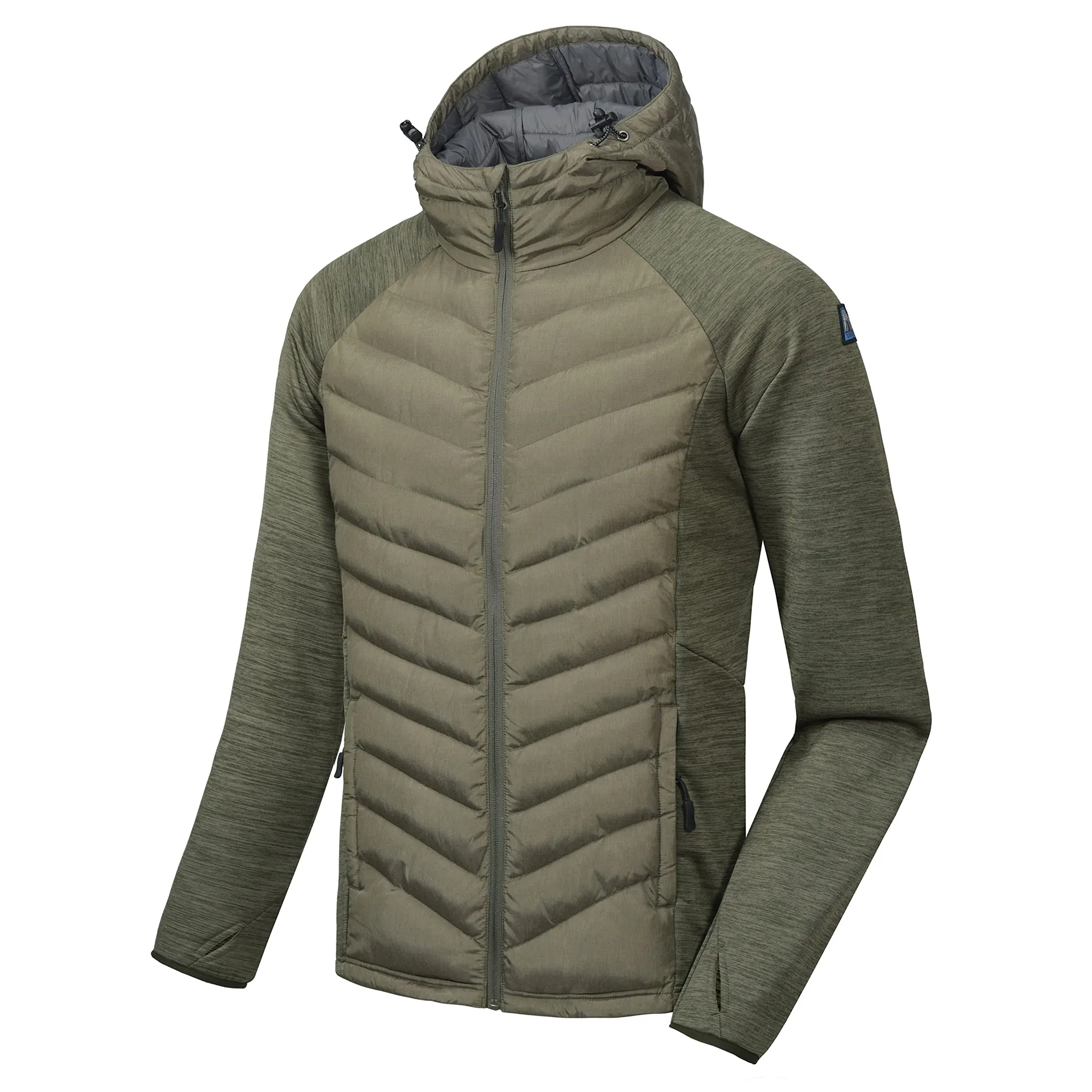 Produttori di abbigliamento Fitness all'ingrosso giacche ibride cappotto leggero caldo Mens isolato escursionismo termico Running Hybrid Jack