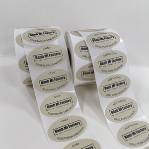 椭圆形标志贴纸不干胶纸标签定制产品标志贴纸印刷卷标签 - Product Image 3