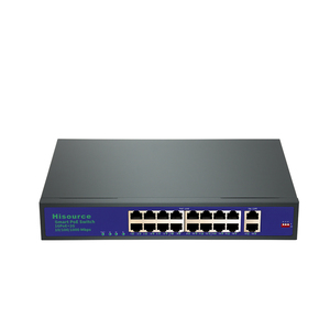 Hisource 16 port 10/100Mbps dahili Ethernet anahtarı 250W Uplink IP kamera için VLAN ile 2*1G portu - Product Image 4