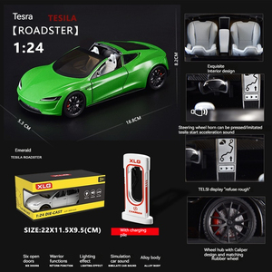Diecast 1:24 Scale Car <strong>Models</strong> T Loadster Alloy <strong>Model</strong> Car with Sound and Light Pullback Collection Decoration Metal Car Toy - Product Image 6