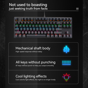Russian Layout Mechanical <strong>Keyboard</strong> <strong>Custom</strong> Box Logo Language Switch LED RGB 87 <strong>Keys</strong> Mechanical Gaming <strong>Keyboard</strong> for Desktop - Product Image 4