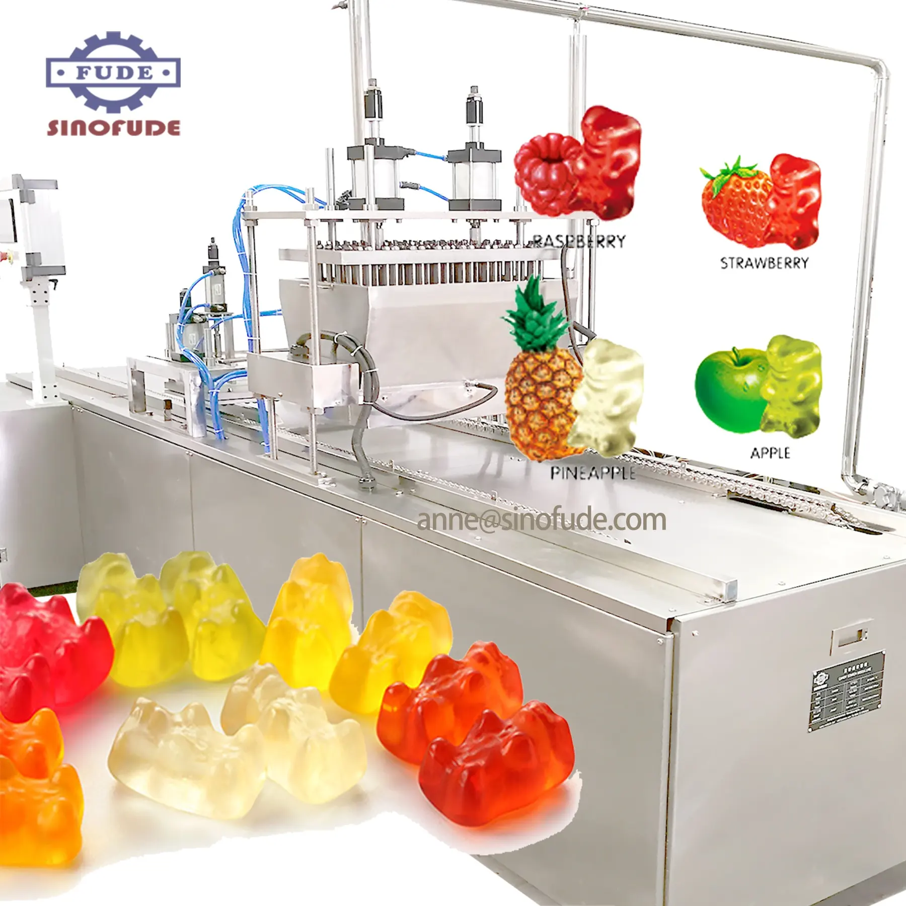 Semi auto modified corn starch mogule line jelly bean candy making machine