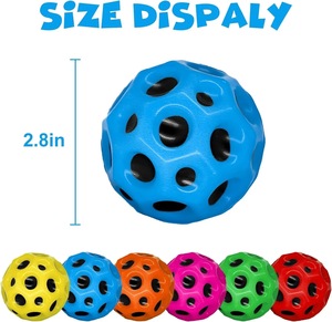 Puli cực cao nảy tiktok Pop Phễu nhảy đầy màu sắc màu đỏ 6.3cm mặt trăng siêu nảy không gian mặt trăng bouncy quả bóng cao su - Product Image 2
