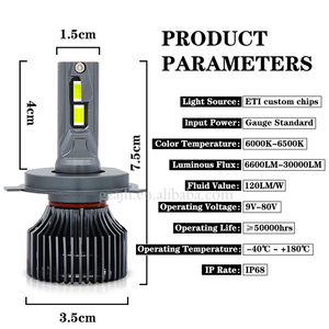 New Automatic <strong>Lighting</strong> System <strong>M11</strong> LED Headlamp for Automobiles and Motorcycles 12000lm H4 H7 H11 9005 9006 LED Headlamp - Product Image 2