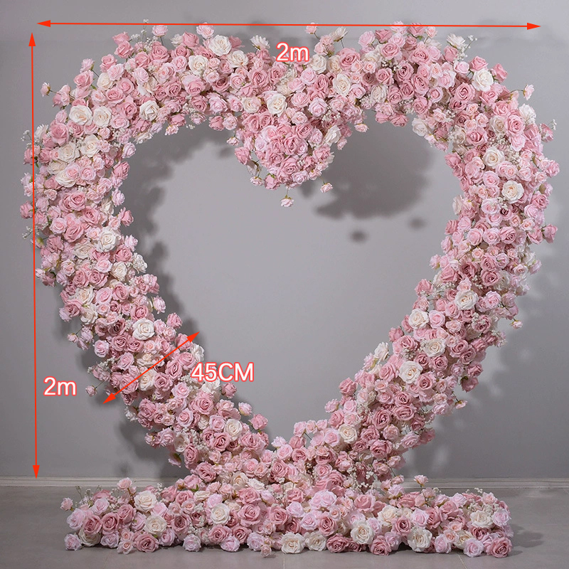 2,7 m/7 ft Cuore rosa a forma di cuore - Con supporto