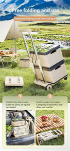 Multifunctional Household Storage Racks PP Material Folding <strong>Trolley</strong> with Thick Platform for Warehouse Pulling and Storage - Product Image 6