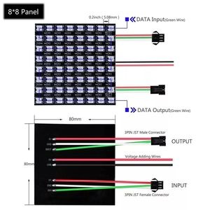 Display a matrice di punti programmabile WS2812B RGB 256 pixel schermo FPCB digitale flessibile indirizzabile singolarmente pannello a matrice a Led - Product Image 4