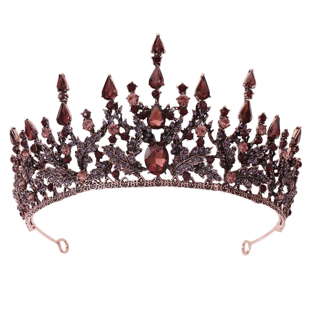 Coroas góticas para as meninas mulheres do vintage barroco rainha tiara para o casamento do concurso headpieces do baile
