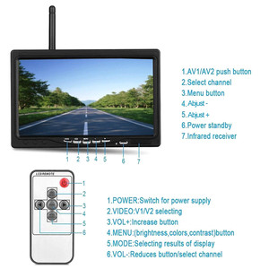 Smart 7-Inch <strong>Wireless</strong> Car Monitor 1080P AHD Turck <strong>Reverse</strong> Rear Vision Backup Camera Waterproof Parking <strong>Sensor</strong> <strong>System</strong> Night View - Product Image 5