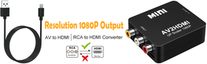 BMG AVDH-01 RCA <strong>to</strong> <strong>HDMI</strong> AV <strong>to</strong> <strong>HDMI</strong> Converter Supporting PAL/NTSC 1080p Audio and Video Converter - Product Image 2