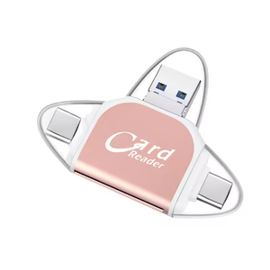 4 in 1 evrensel USB tip C Hub adaptörü çok portlu Mini TF kart okuyucu stokta telefon Pro ve Laptop için Metal - Product Image 5