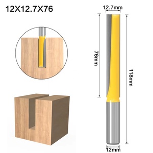木工用2本<span class=keywords><strong>12mm</strong></span>シャンクロングブレードクリーニングボトムルータービットカーバイド彫刻ストレートフライスカッター