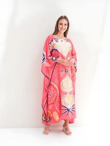 Kadın <span class=keywords><strong>Plus</strong></span>-Size Kaftan dijital baskılı uzun dış ticaret en iyi SellerPrinted uzun Kaftan gündelik giyim akşam Styling Kaftan