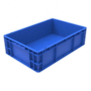 Caja de palés reutilizable bloqueable de HDPE de alta resistencia, cajas plegables apilables de plástico plano sólido de gran tamaño para almacenamiento multiusos - Product Image 5