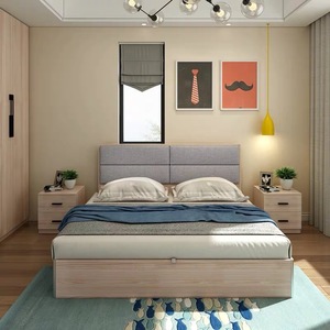 Simple Design Bedroom Set Adjustable <strong>Box</strong> <strong>Bed</strong> Wooden King <strong>Bed</strong> Modern MDF <strong>Beds</strong>(UL-9L0336) - Product Image 3